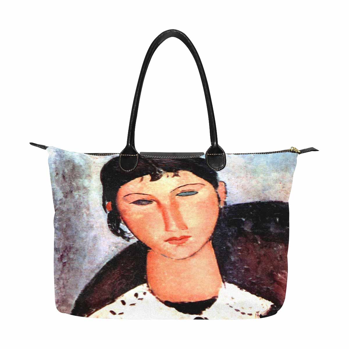 Classic handbag, Modigliani design, choice of 2 colors, Elvira