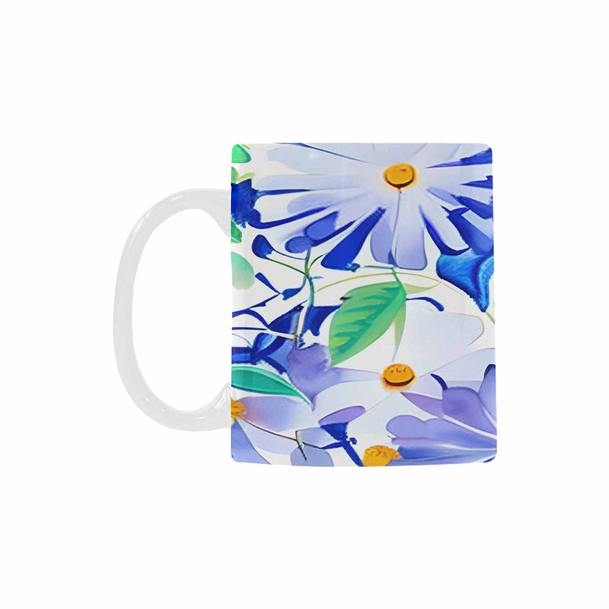 USA made Quality Mug, coffee mug, tea cup, Bright florals, Set 1, Design 39