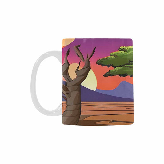 Coffee Mug, tea cup, desert scene, design 93