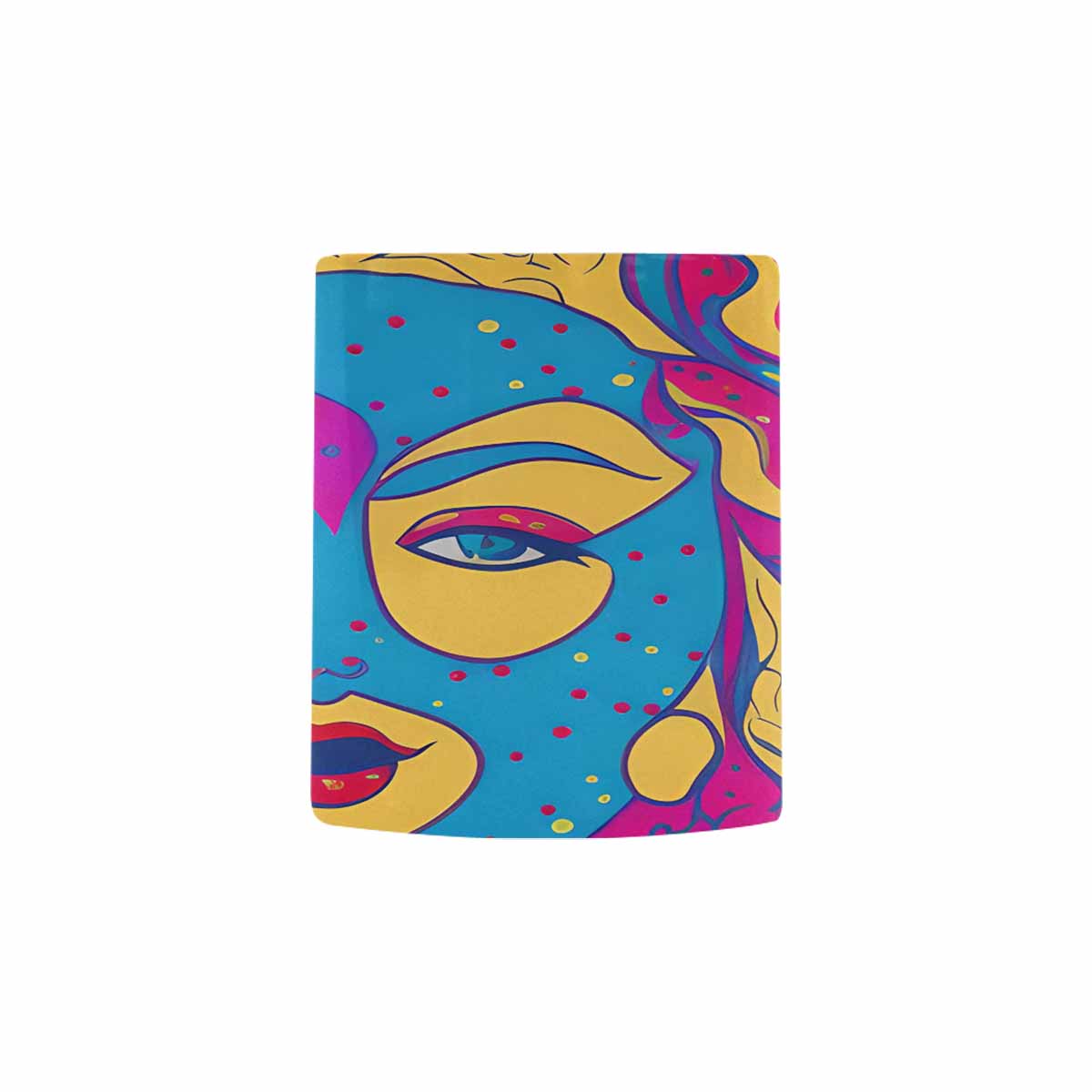 USA, Color Coffee Mug, tea cup, caucasian Face, design 36