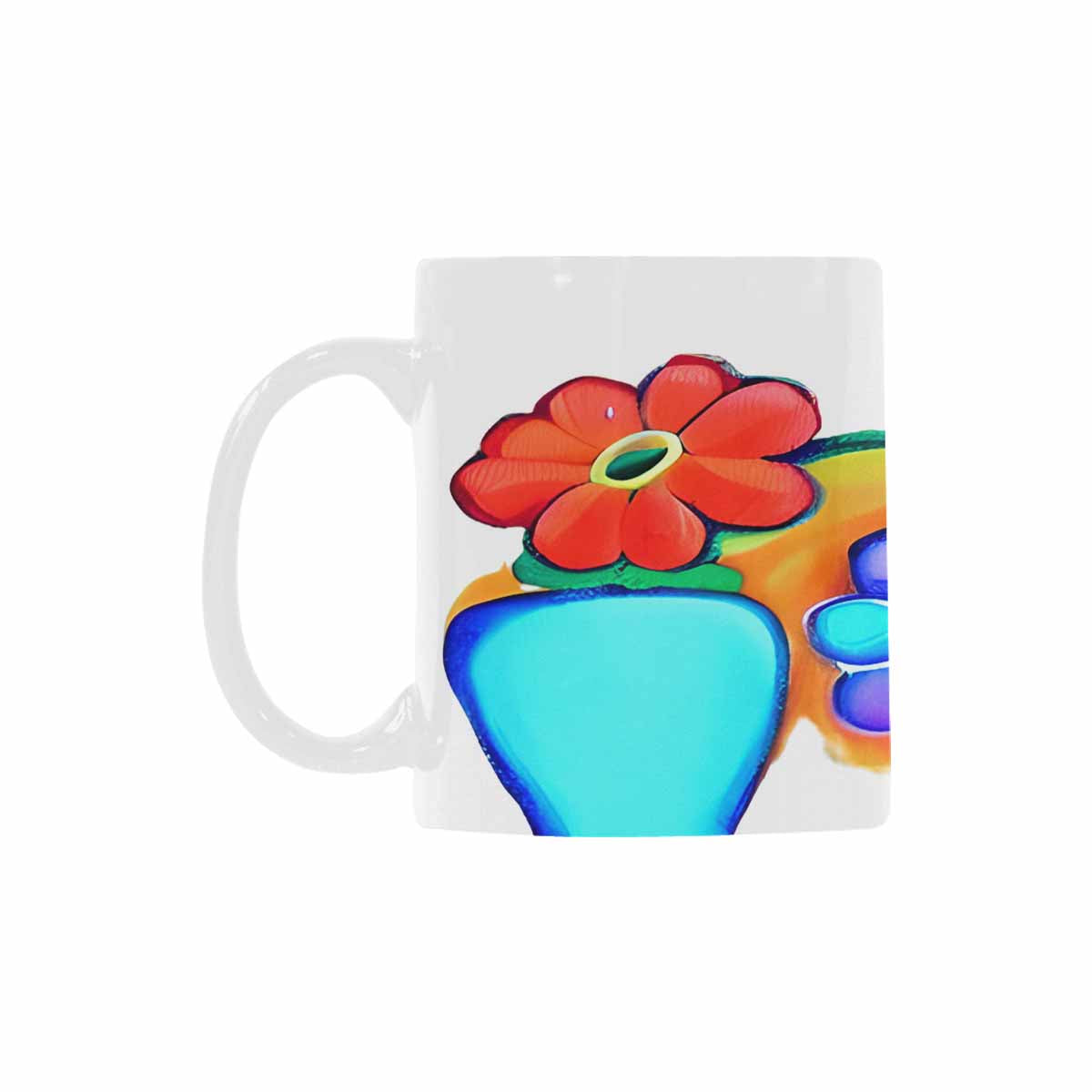 USA made Quality Mug, coffee mug, tea cup, Bright florals, Set 1A, Design 65