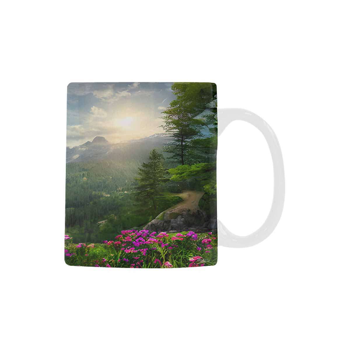 Rivers & Mountains Landscape mugs, set 1 design 30 (1)