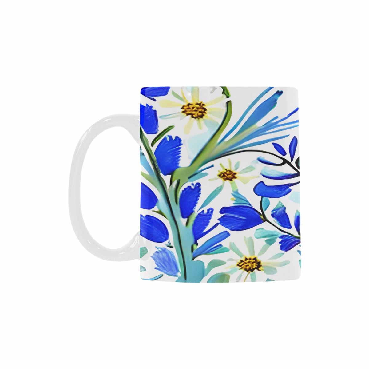 USA made Quality Mug, coffee mug, tea cup, Bright florals, Set 1A, Design 12