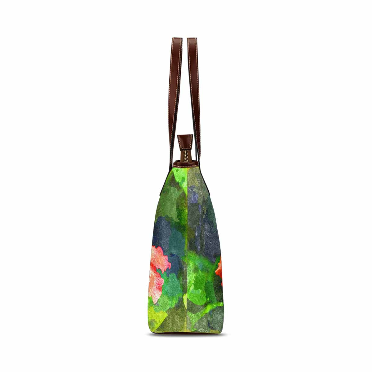 Classic Fabric handbag, watercolor floral, design 123