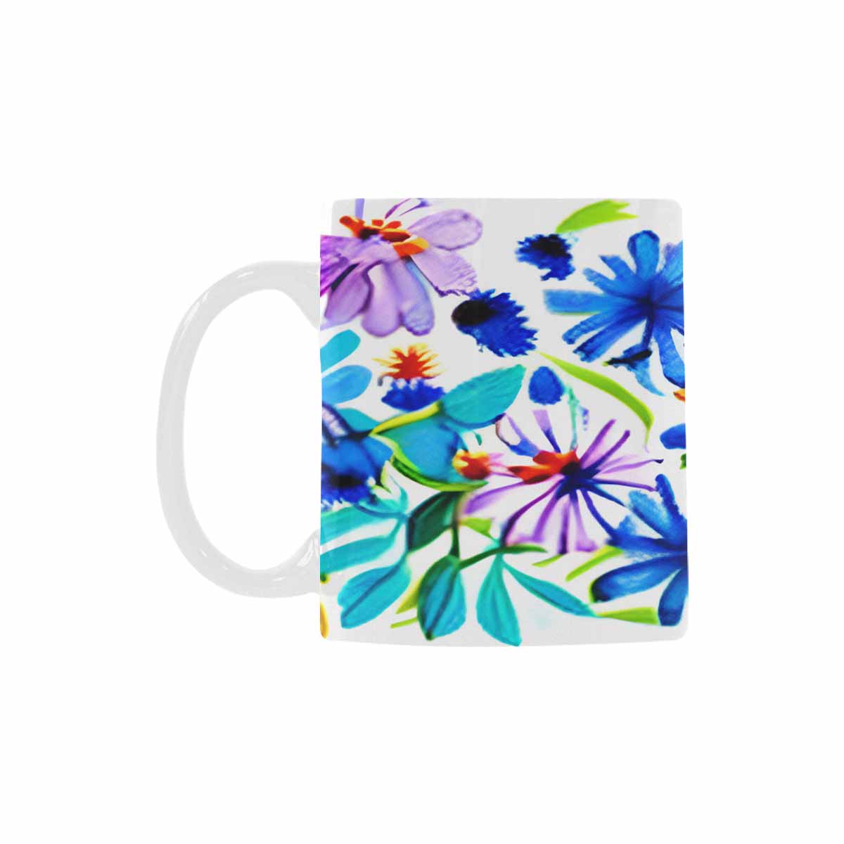 USA made Quality Mug, coffee mug, tea cup, Bright florals, Set 1, Design 15