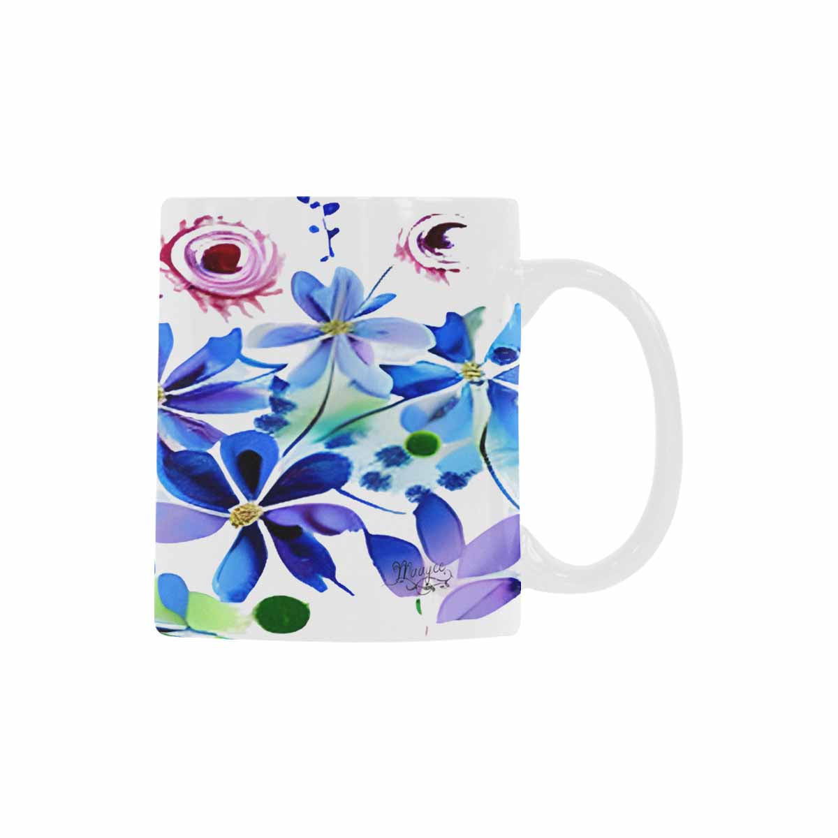 Quality Mug, coffee mug, tea cup, Bright florals, Set 1A, Design 8