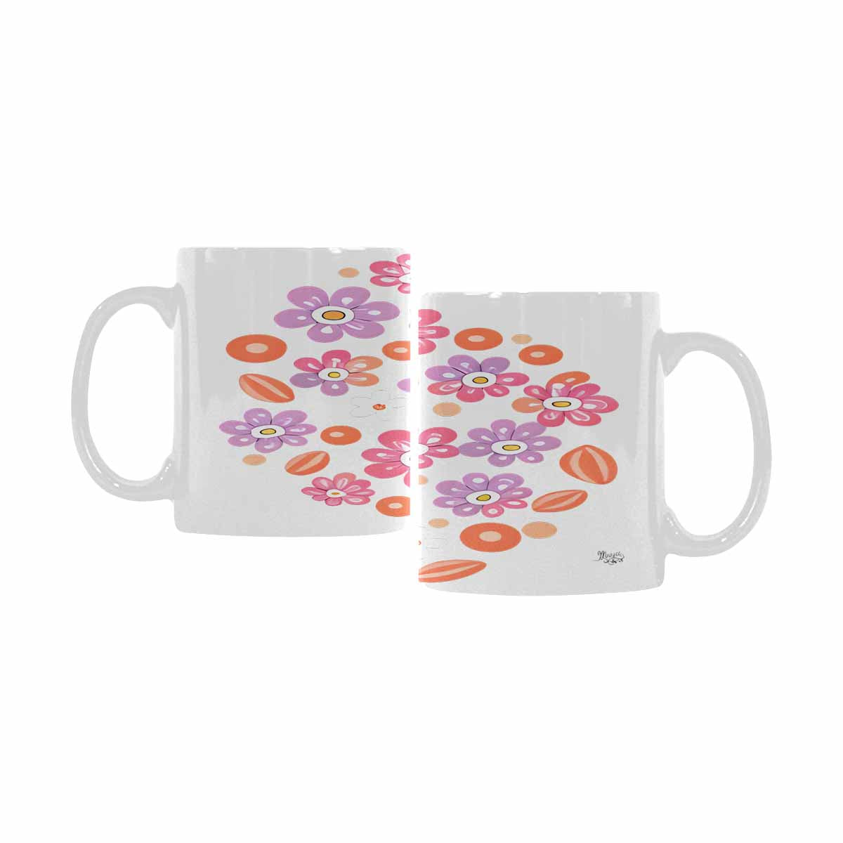 Quality Mug, coffee mug, tea cup, Bright florals, Set 2, design 3