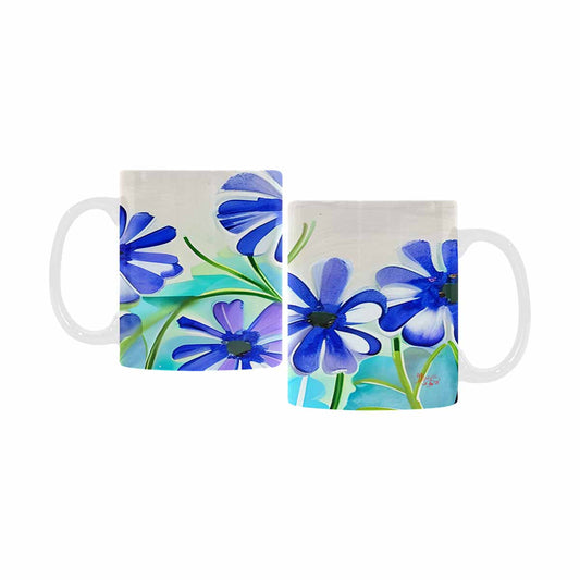 USA made Quality Mug, coffee mug, tea cup, Bright florals, Set 1, Design 60