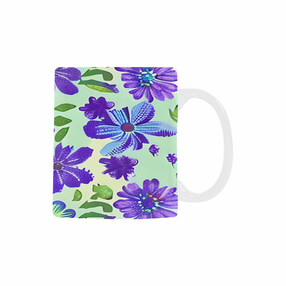 USA made Quality Mug, coffee mug, tea cup, Bright florals, Set 1, Design 140