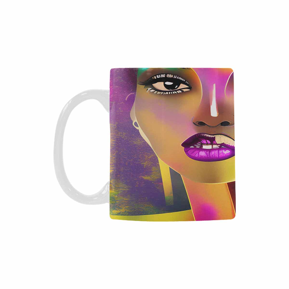 Quality Mug, coffee mug, tea cup, Black Faces, Set 1, design 25