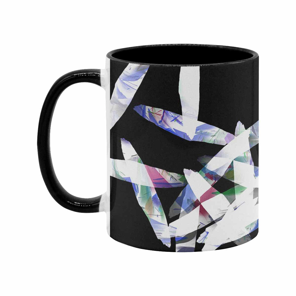 Coffee Mug, tea cup, black core, abstract, design 65