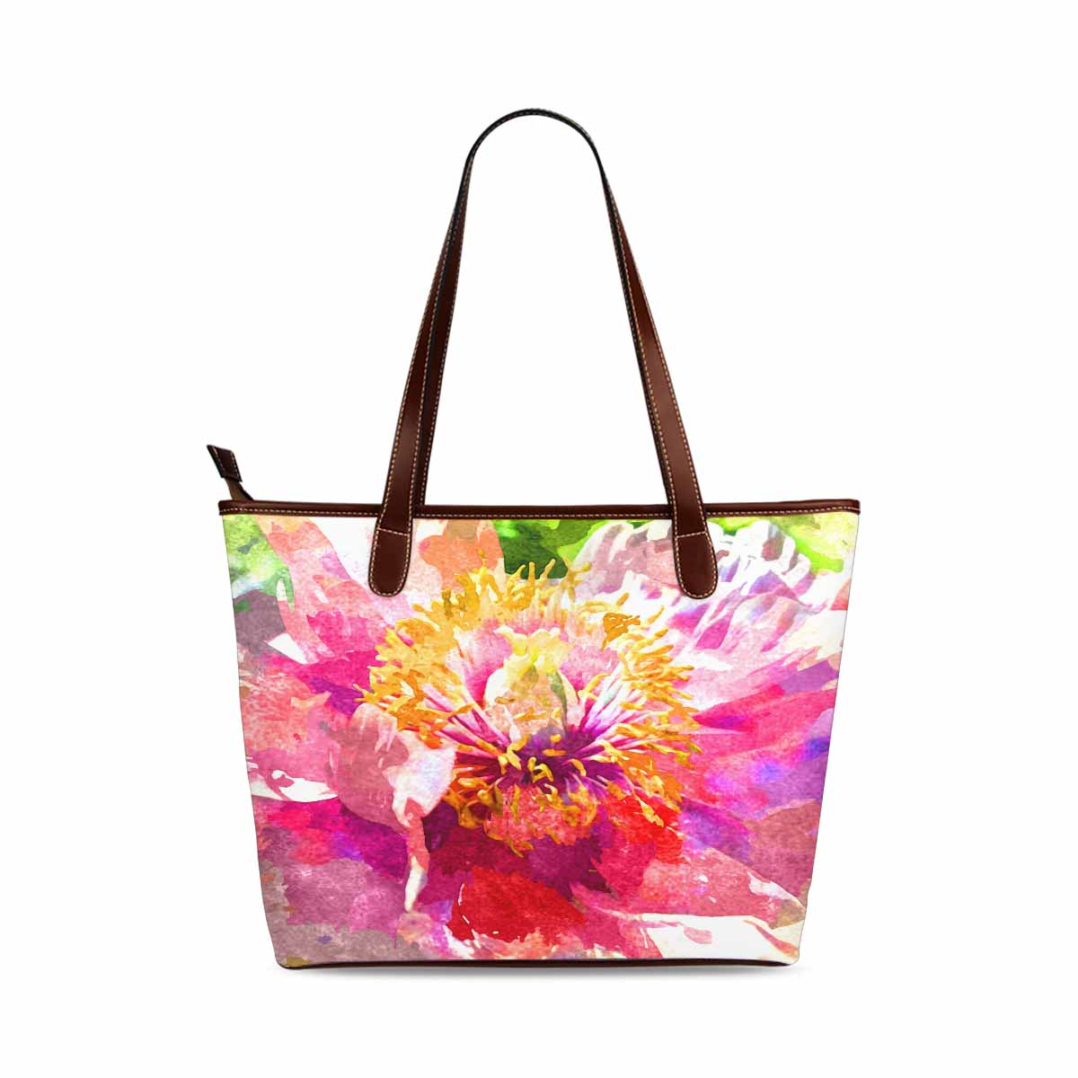 Classic Fabric handbag, watercolor floral, design 93