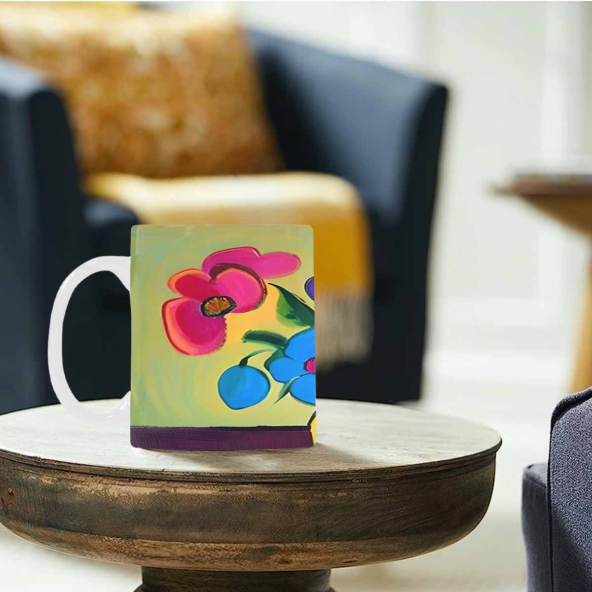 Quality Mug, coffee mug, tea cup, Bright florals, Set 1, Design 67