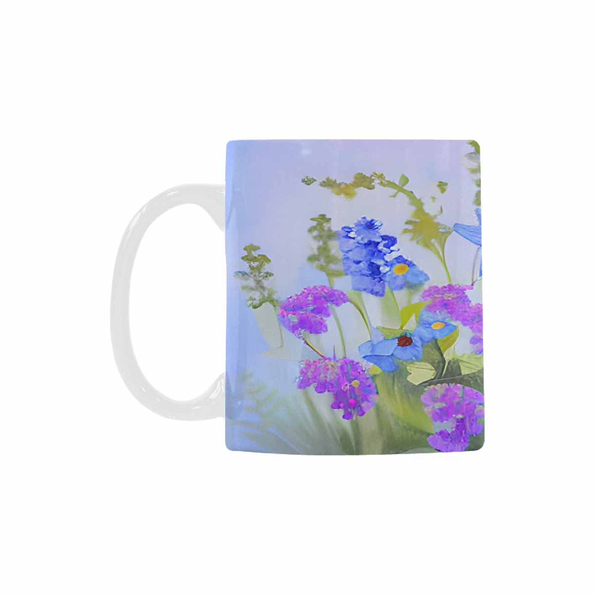 USA made Quality Mug, coffee mug, tea cup, Bright florals, Set 1, Design 92