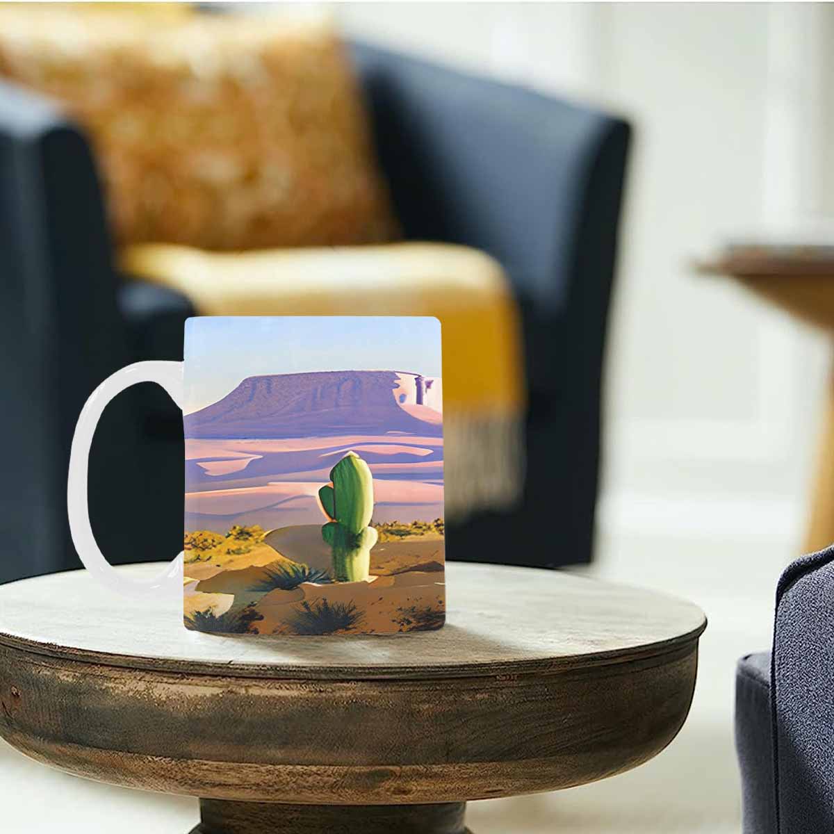 Coffee Mug, tea cup, desert scene, design 13