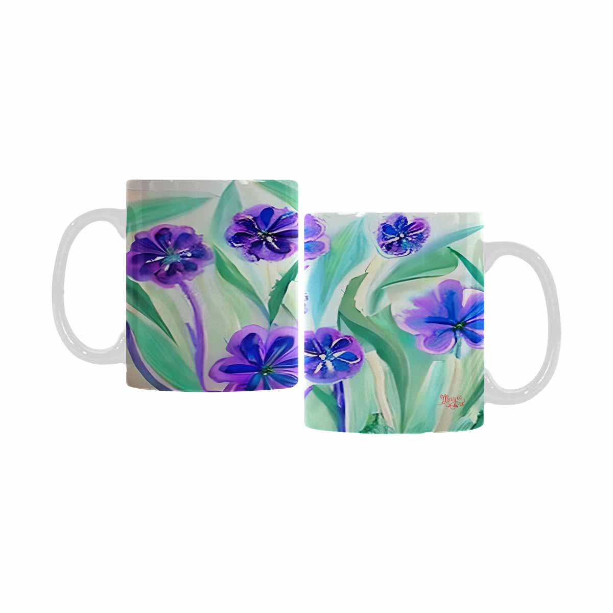 Quality Mug, coffee mug, tea cup, Bright florals, Set 1, Design 64