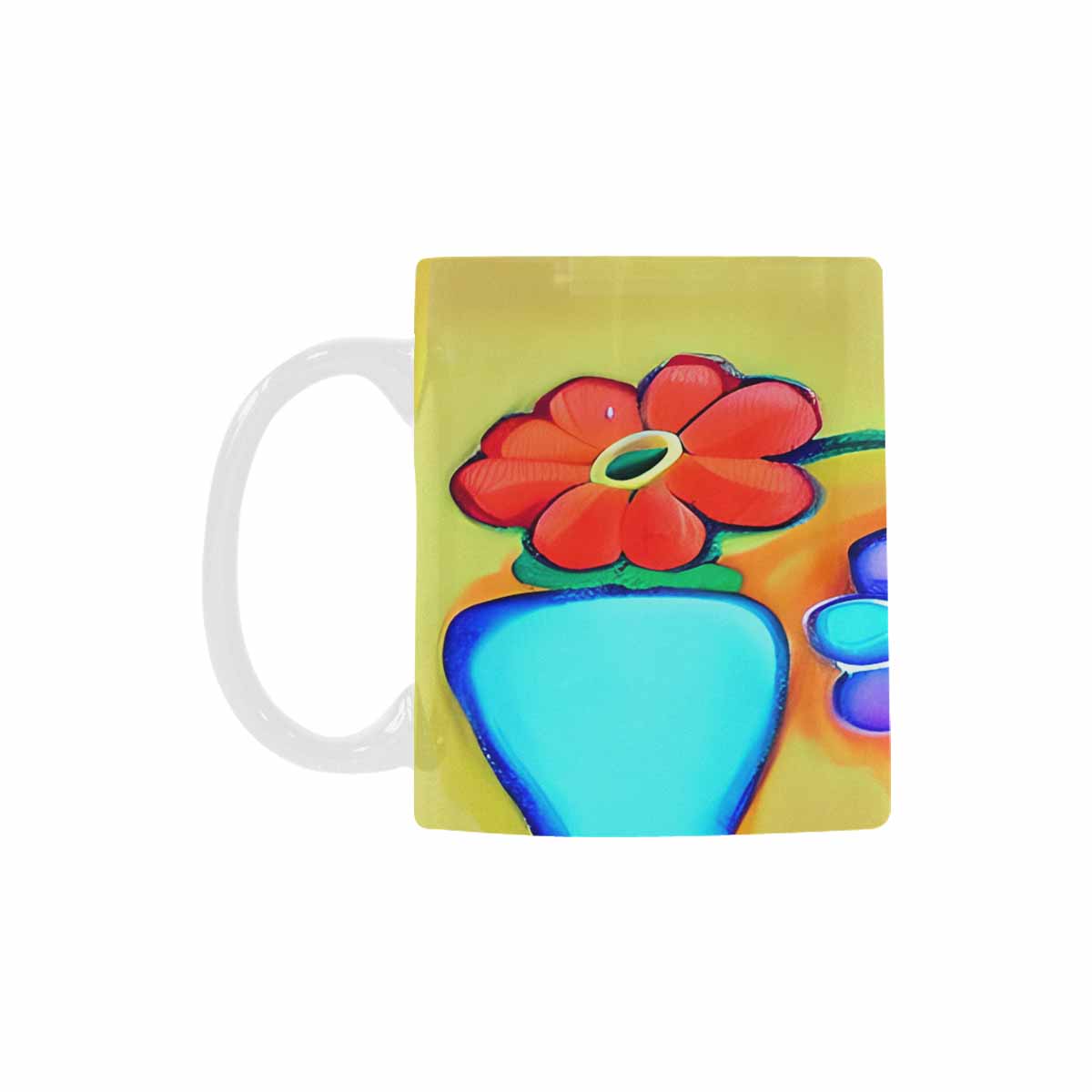 USA made Quality Mug, coffee mug, tea cup, Bright florals, Set 1, Design 65