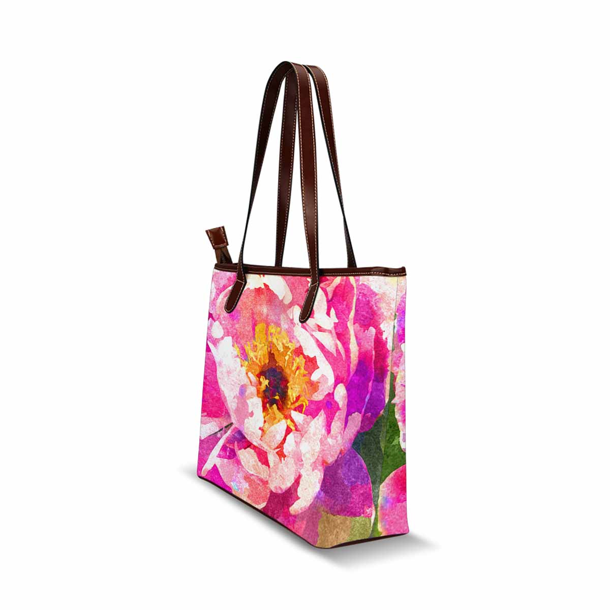 Classic Fabric handbag, watercolor floral, design 175