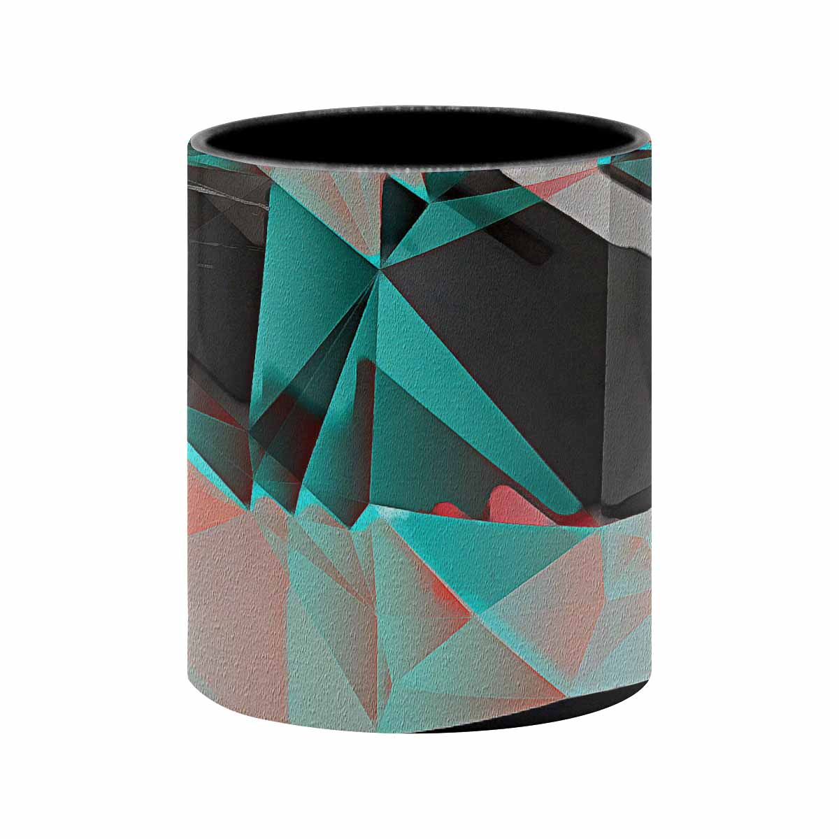 Coffee Mug, tea cup, black core, abstract, design 121