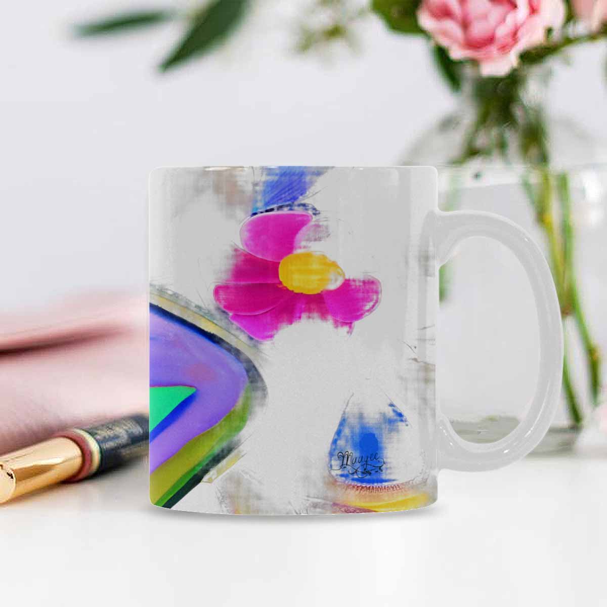 Quality Mug, coffee mug, tea cup, Bright florals, Set 1A, Design 72