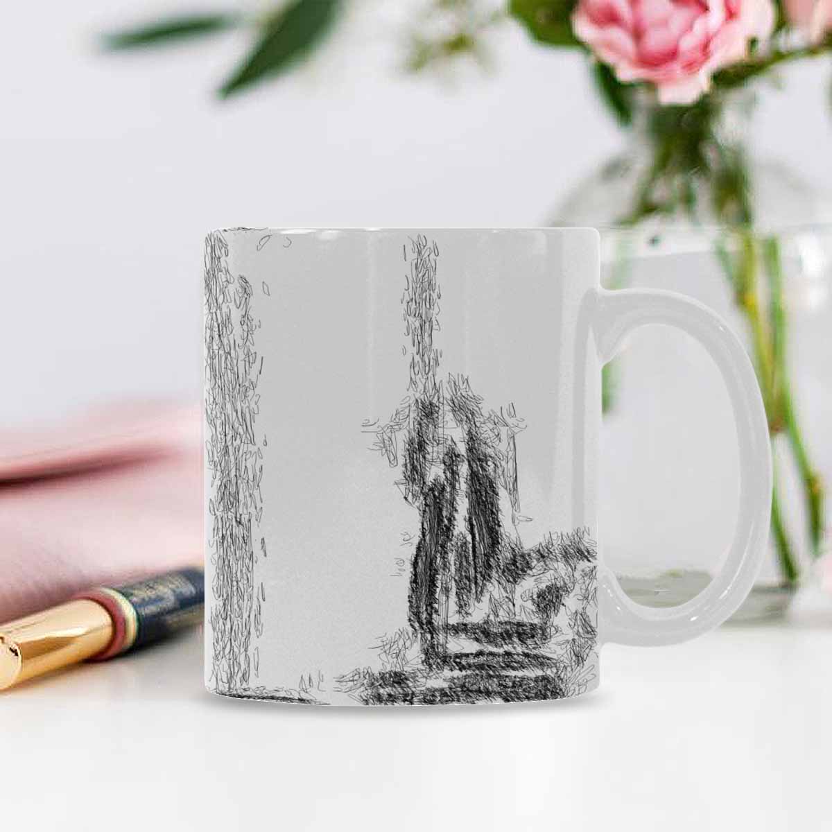 Quality Mug, coffee mug, tea cup, B & W Abstract, Set 1, design 144