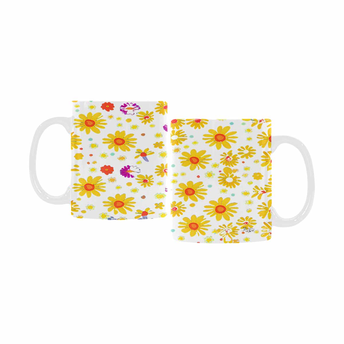 USA made, Quality Mug, coffee mug, tea cup, Set 1A, Mixed Floral design 22