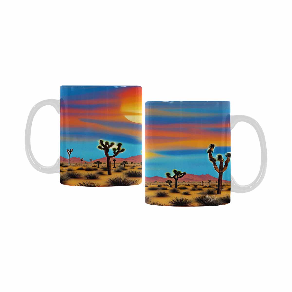 Coffee Mug, tea cup, desert scene, design 2