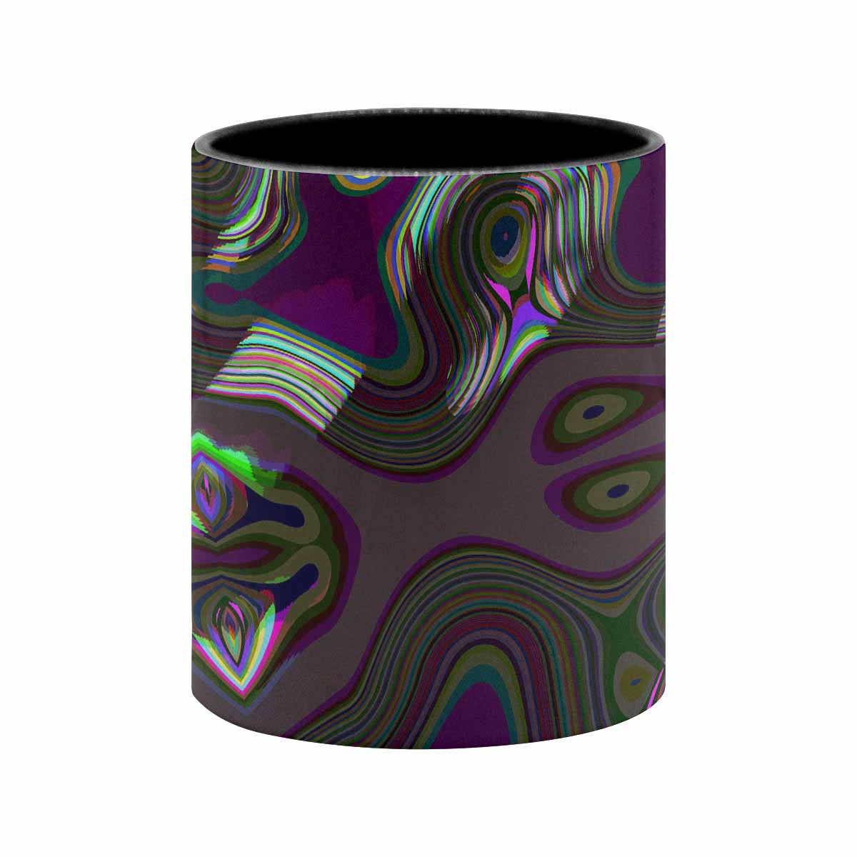 Coffee Mug, tea cup, black core, abstract, design 57