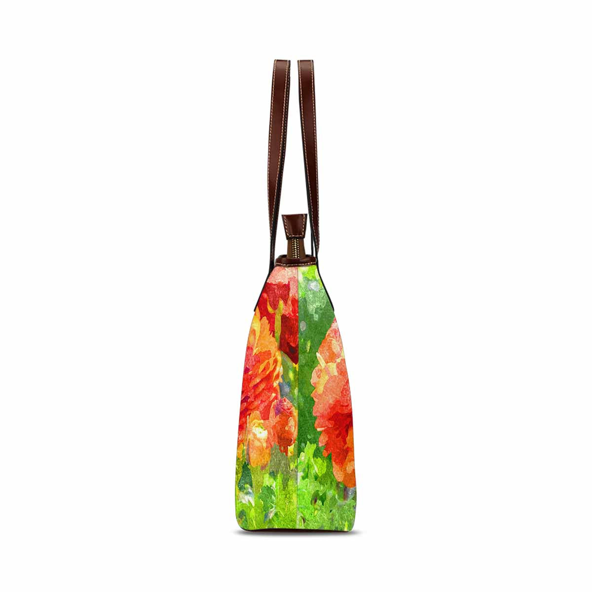 Classic Fabric handbag, watercolor floral, design 214