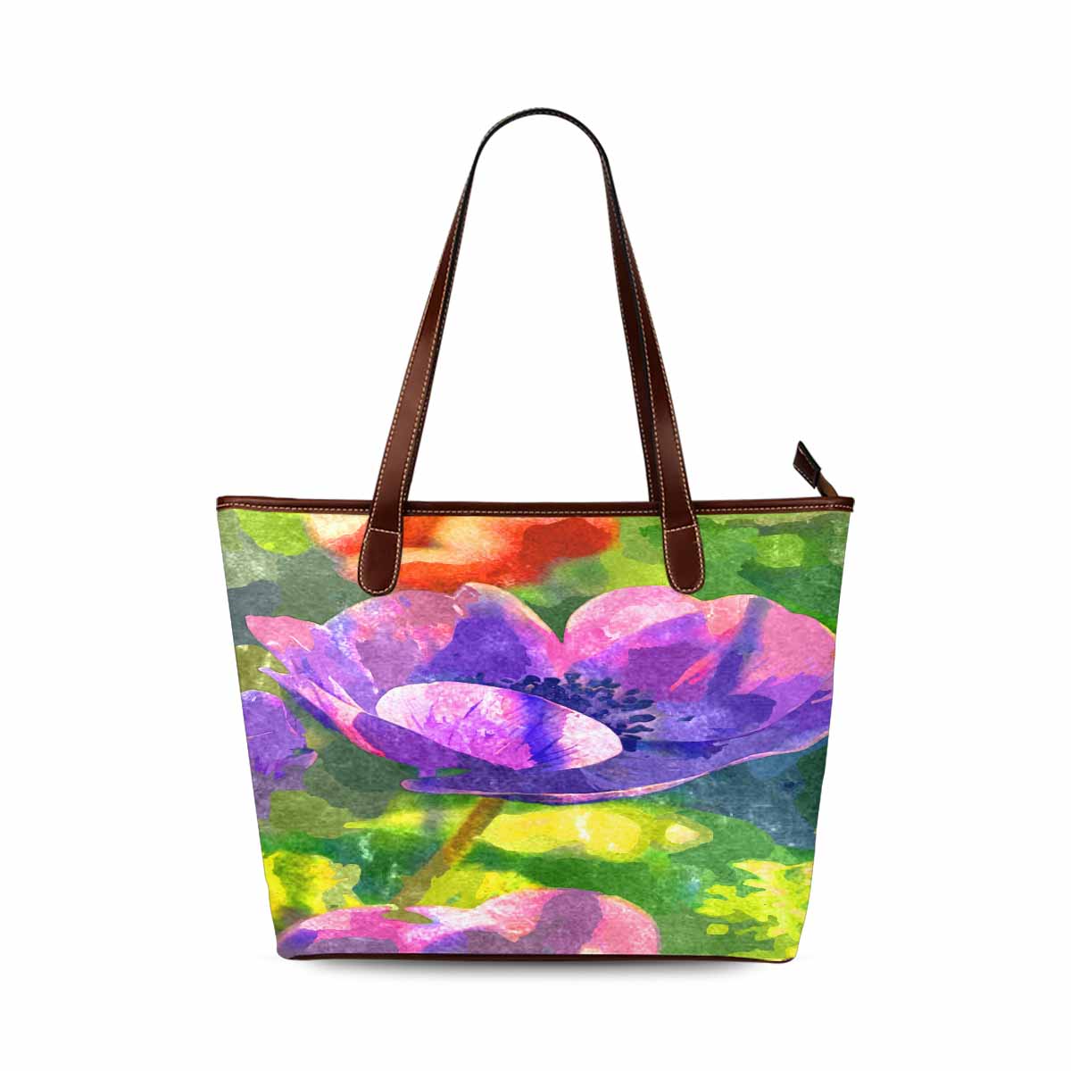 Classic Fabric handbag, watercolor floral, design 89