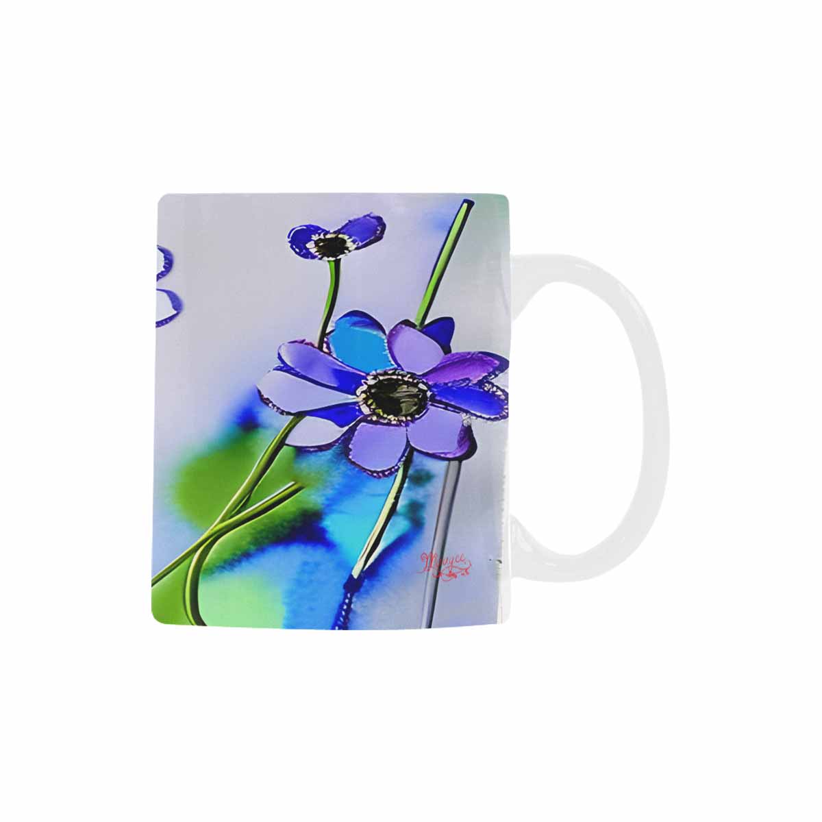 USA made Quality Mug, coffee mug, tea cup, Bright florals, Set 1, Design 151