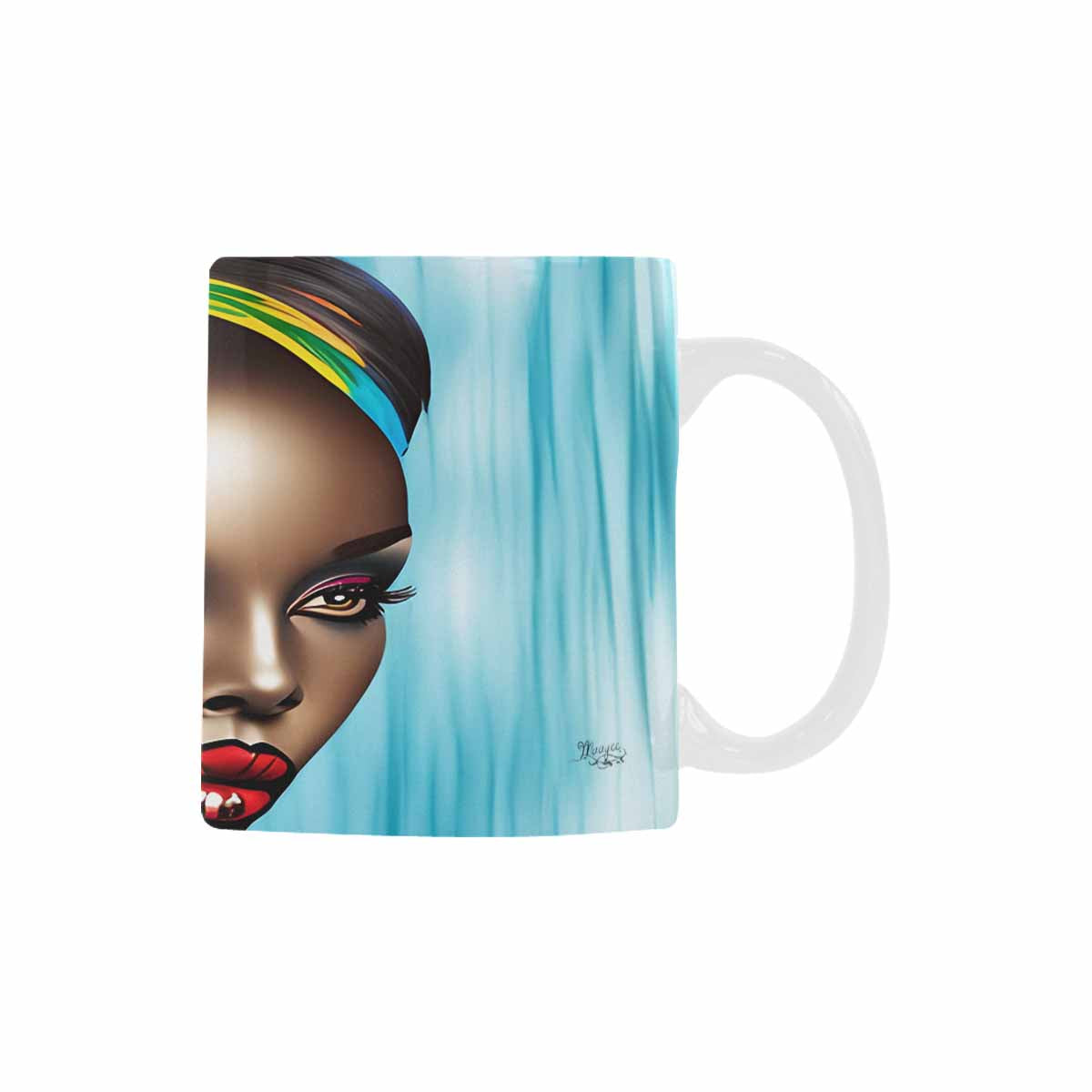 Quality Mug, coffee mug, tea cup, Black Faces, Set 1, design 23