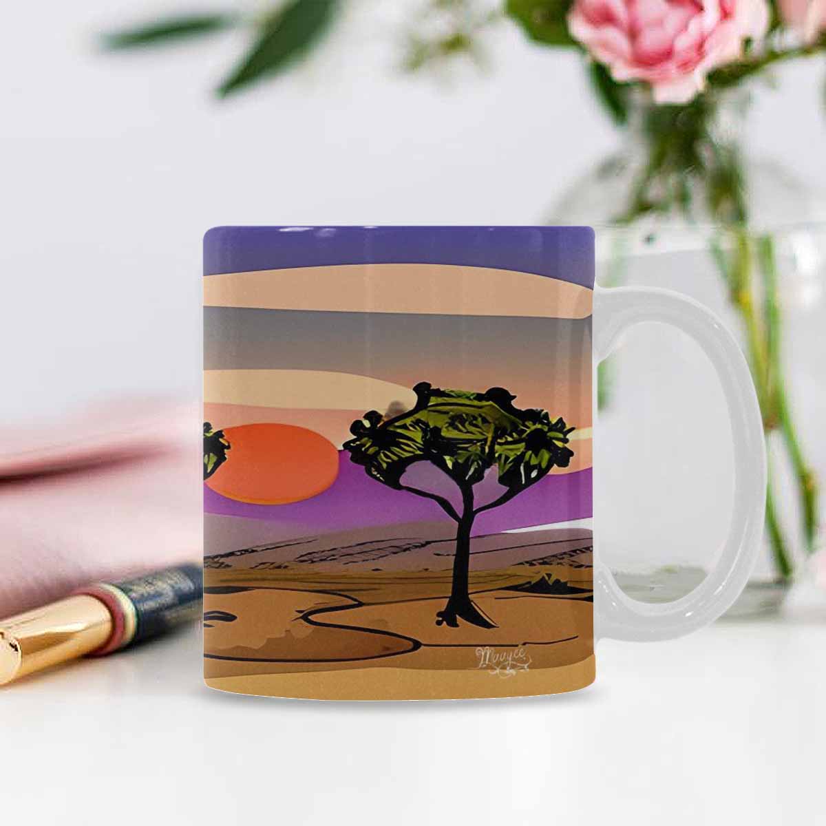 Coffee Mug, tea cup, desert scene, design 35