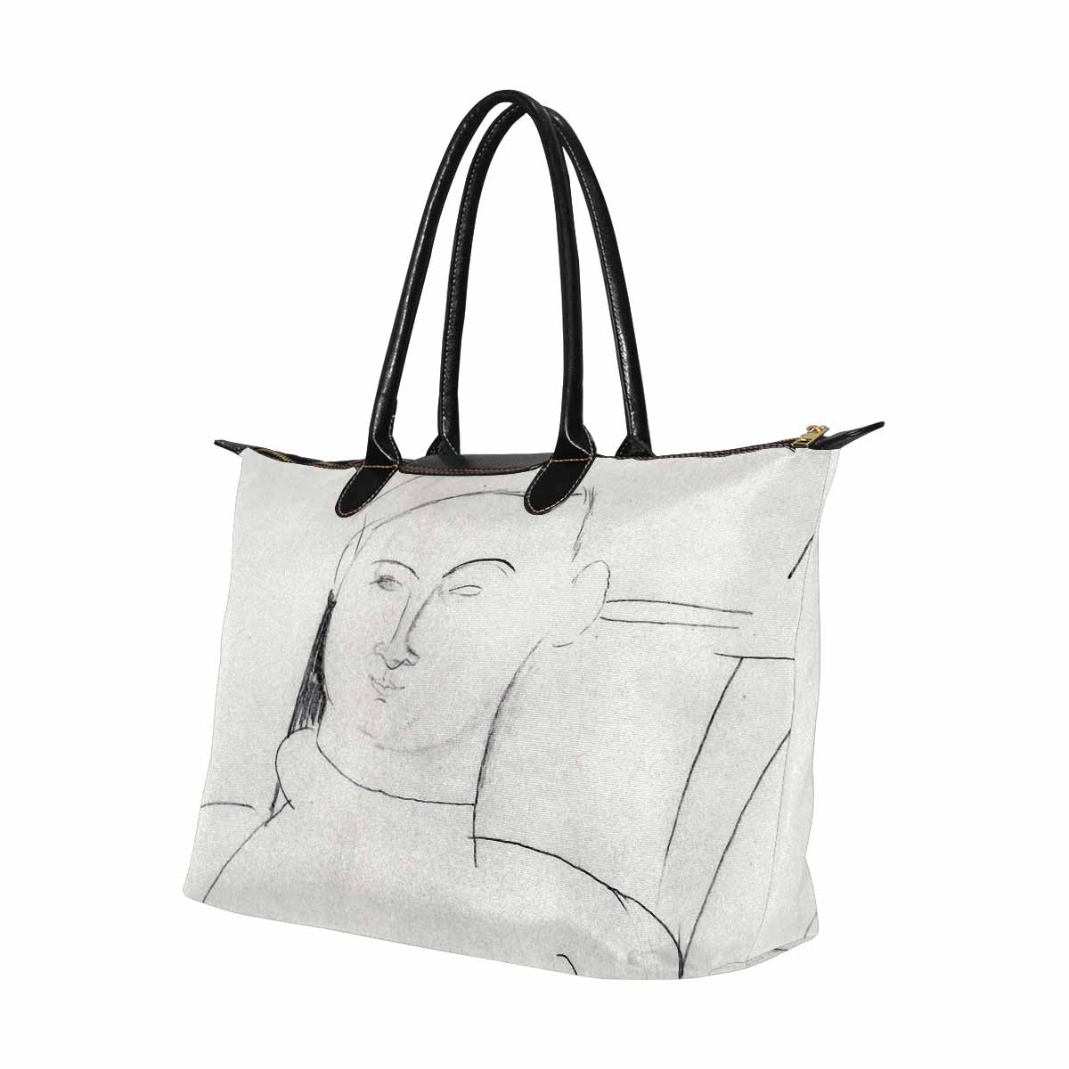 Classic handbag, Modigliani design, choice of 2 colors, Jacques Lipchitz