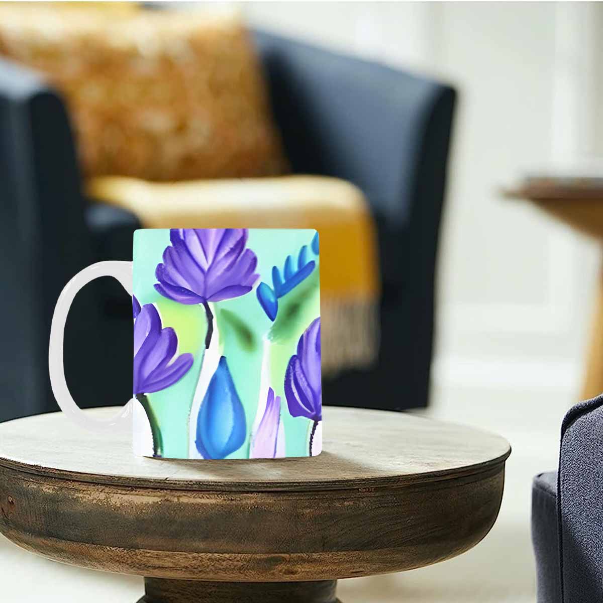Quality Mug, coffee mug, tea cup, Bright florals, Set 1, Design 62
