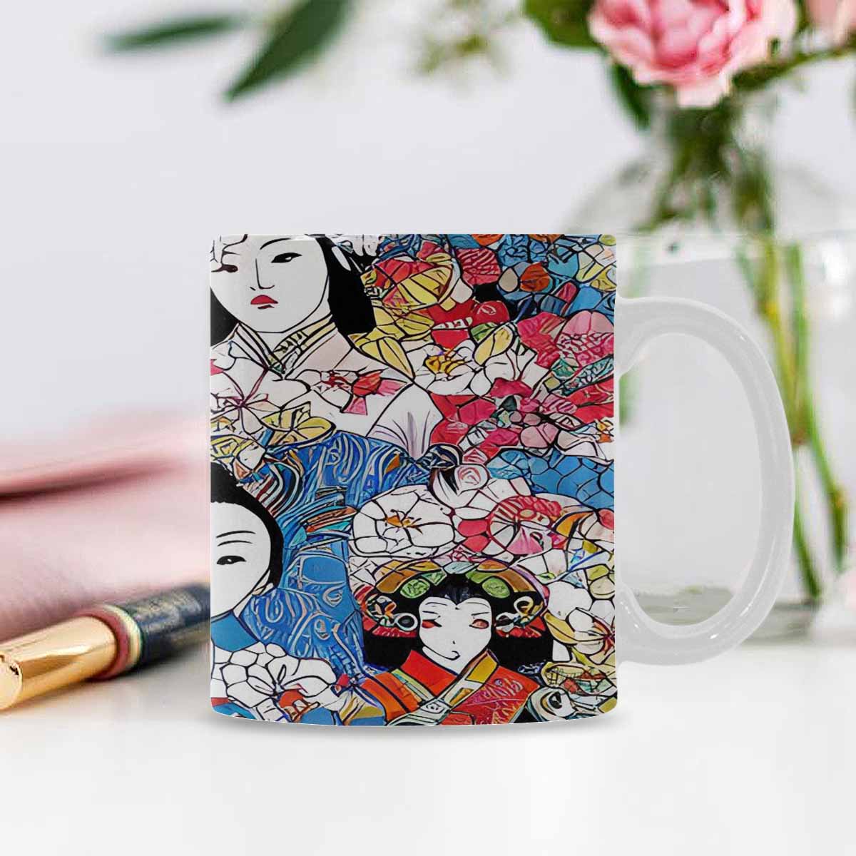 Quality Mug, coffee mug, tea cup, Asian Faces, Design 22