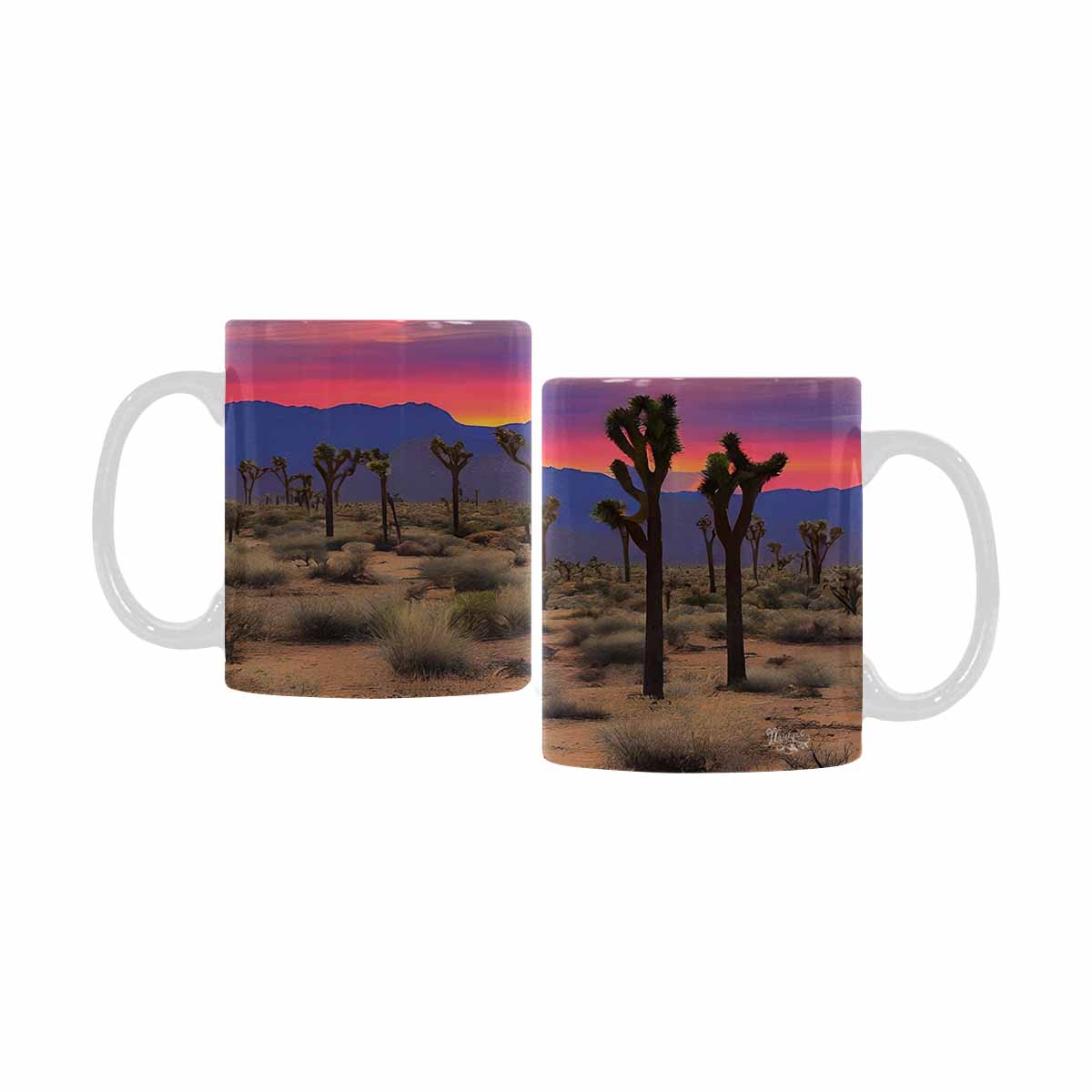 Coffee Mug, tea cup, desert scene, design 8