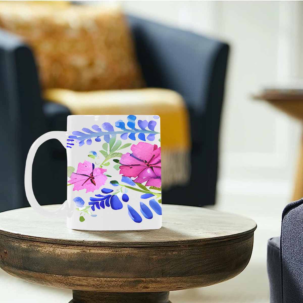 Quality Mug, coffee mug, tea cup, Bright florals, Set 1A, Design 38