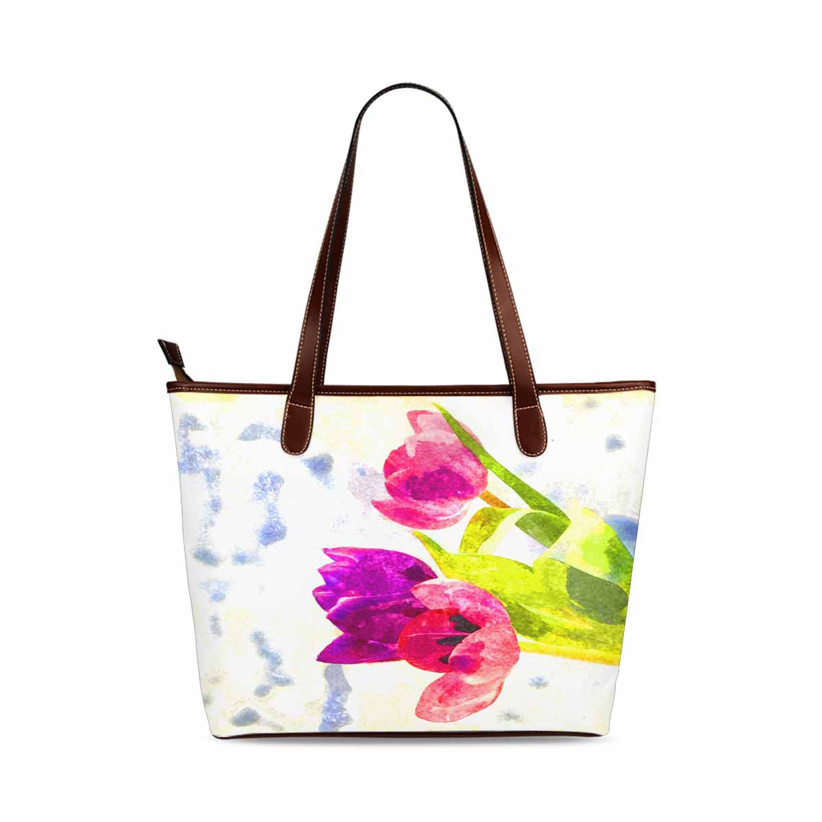 Classic Fabric handbag, watercolor floral, design 274