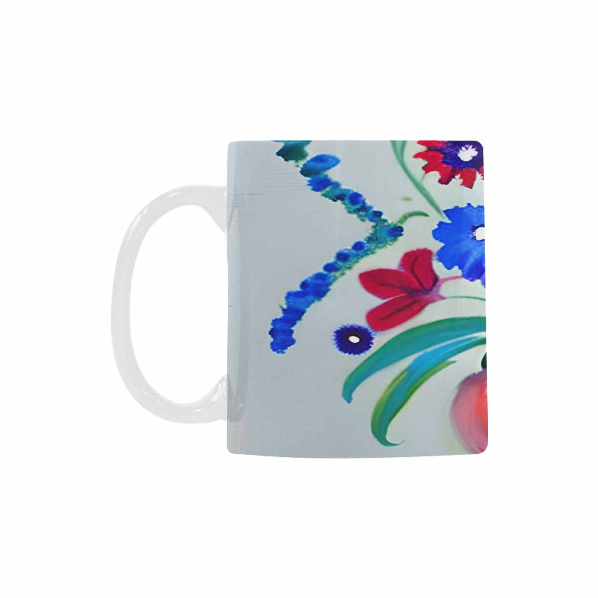 USA made Quality Mug, coffee mug, tea cup, Bright florals, Set 1, Design 116