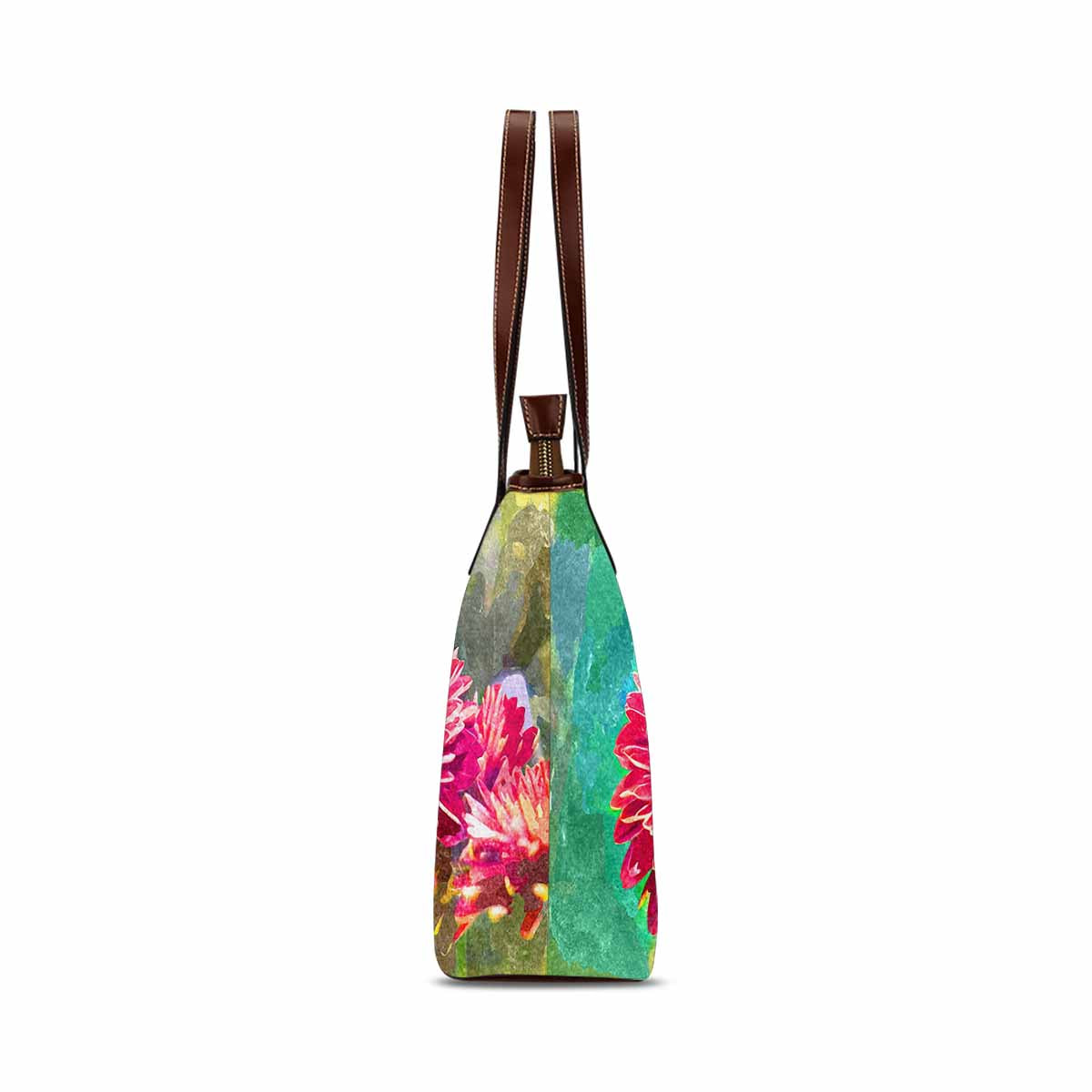 Classic Fabric handbag, watercolor floral, design 73