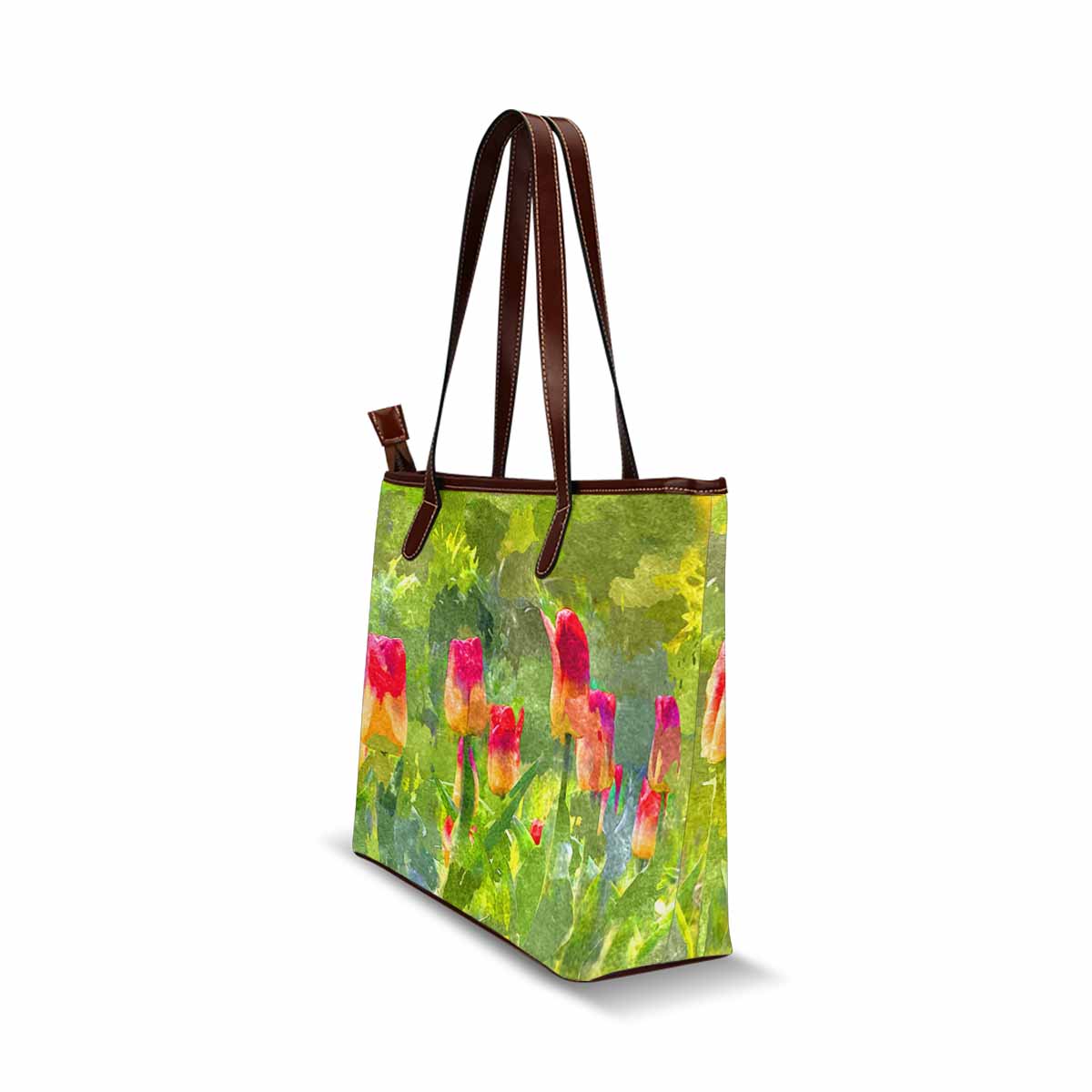 Classic Fabric handbag, watercolor floral, design 193