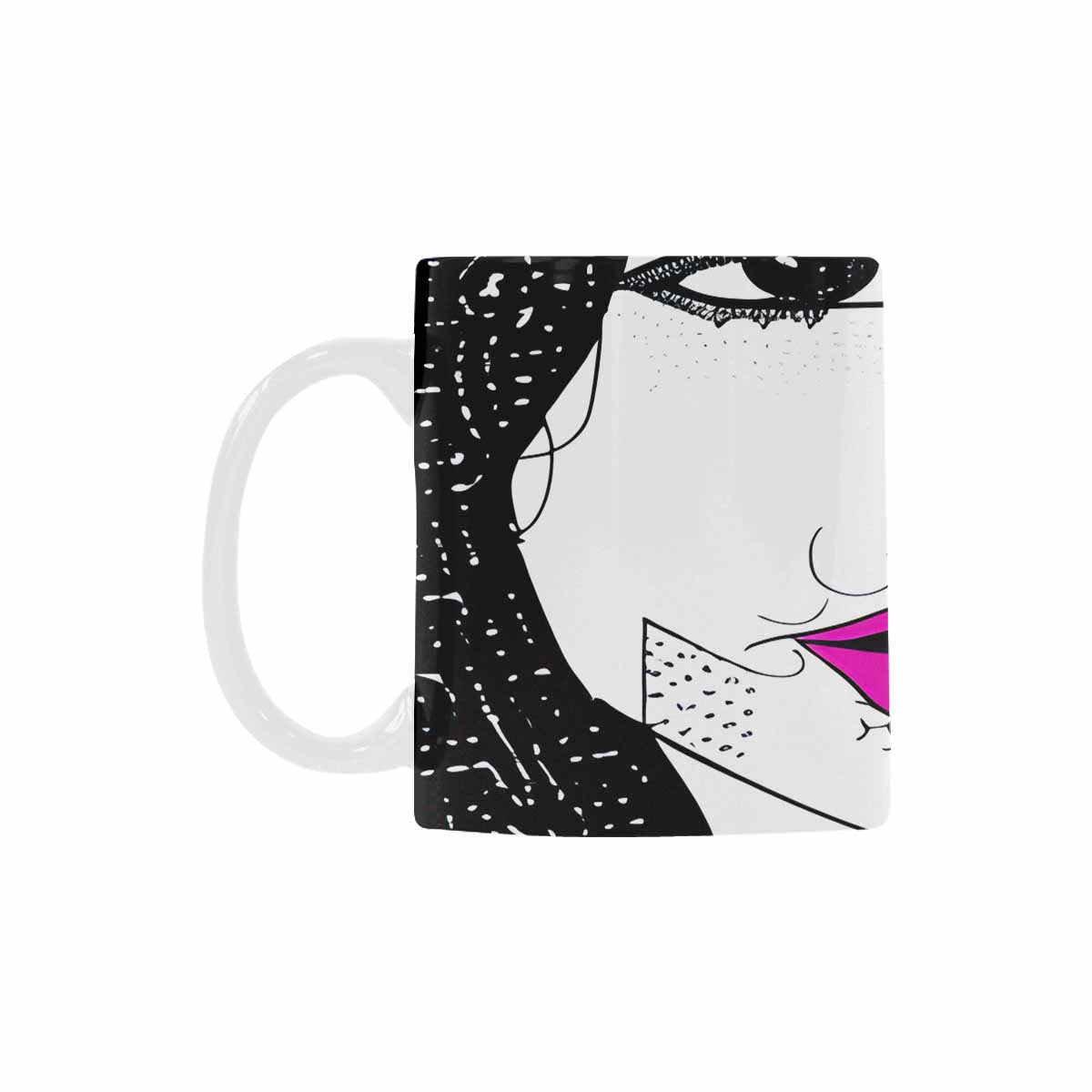 USA, Color Coffee Mug, tea cup, caucasian Face, design 50