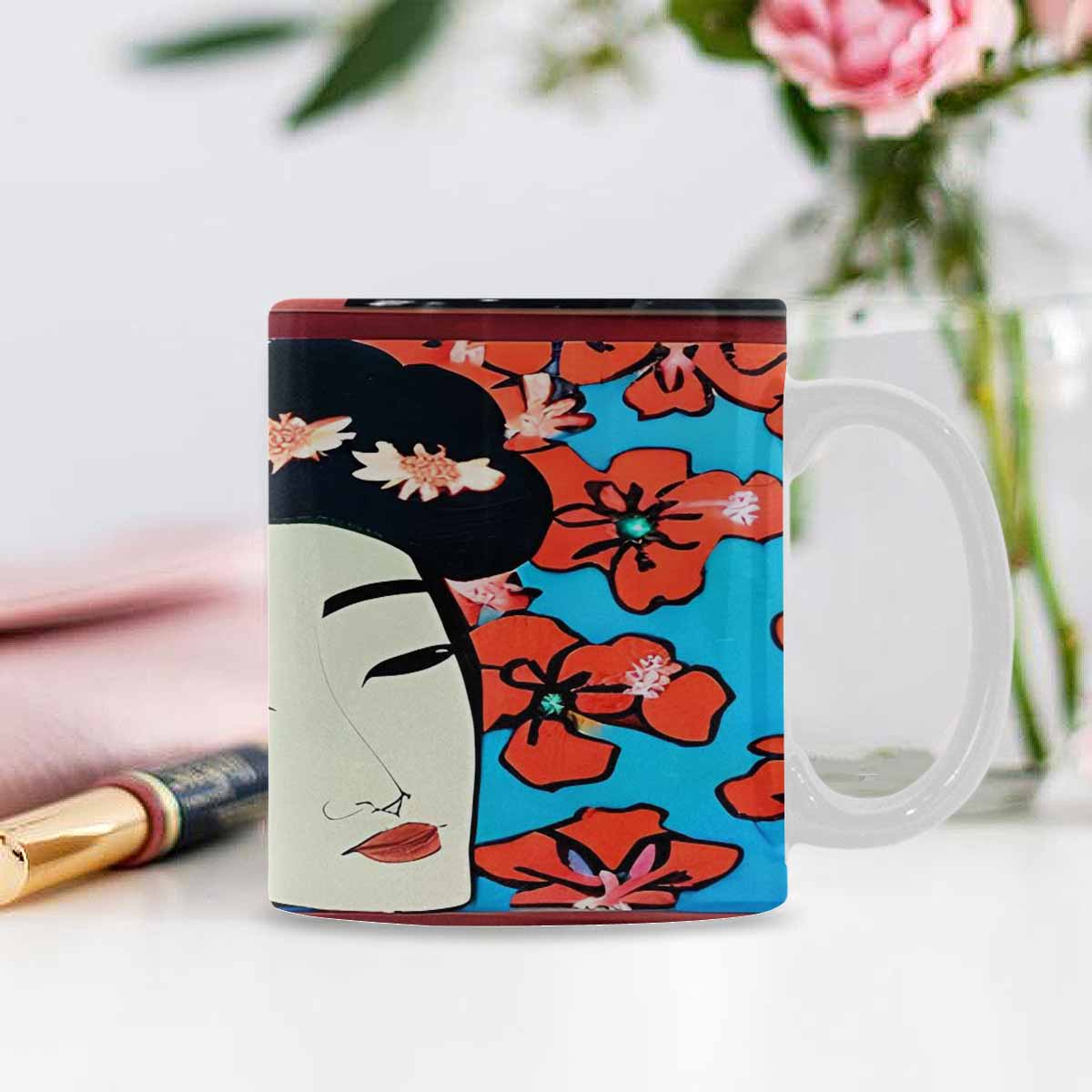 Quality Mug, coffee mug, tea cup, Asian Faces, Design 57