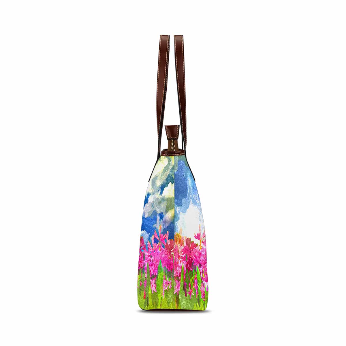 Classic Fabric handbag, watercolor floral, design 83