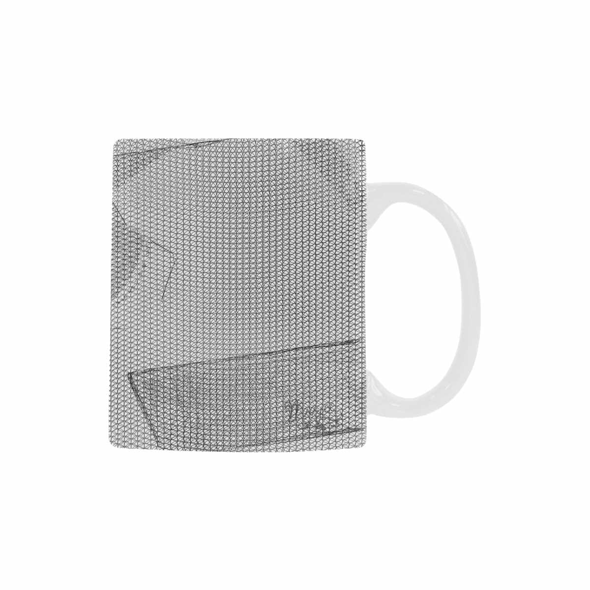 Quality Mug, coffee mug, tea cup, B & W Abstract, Set 1, design 80