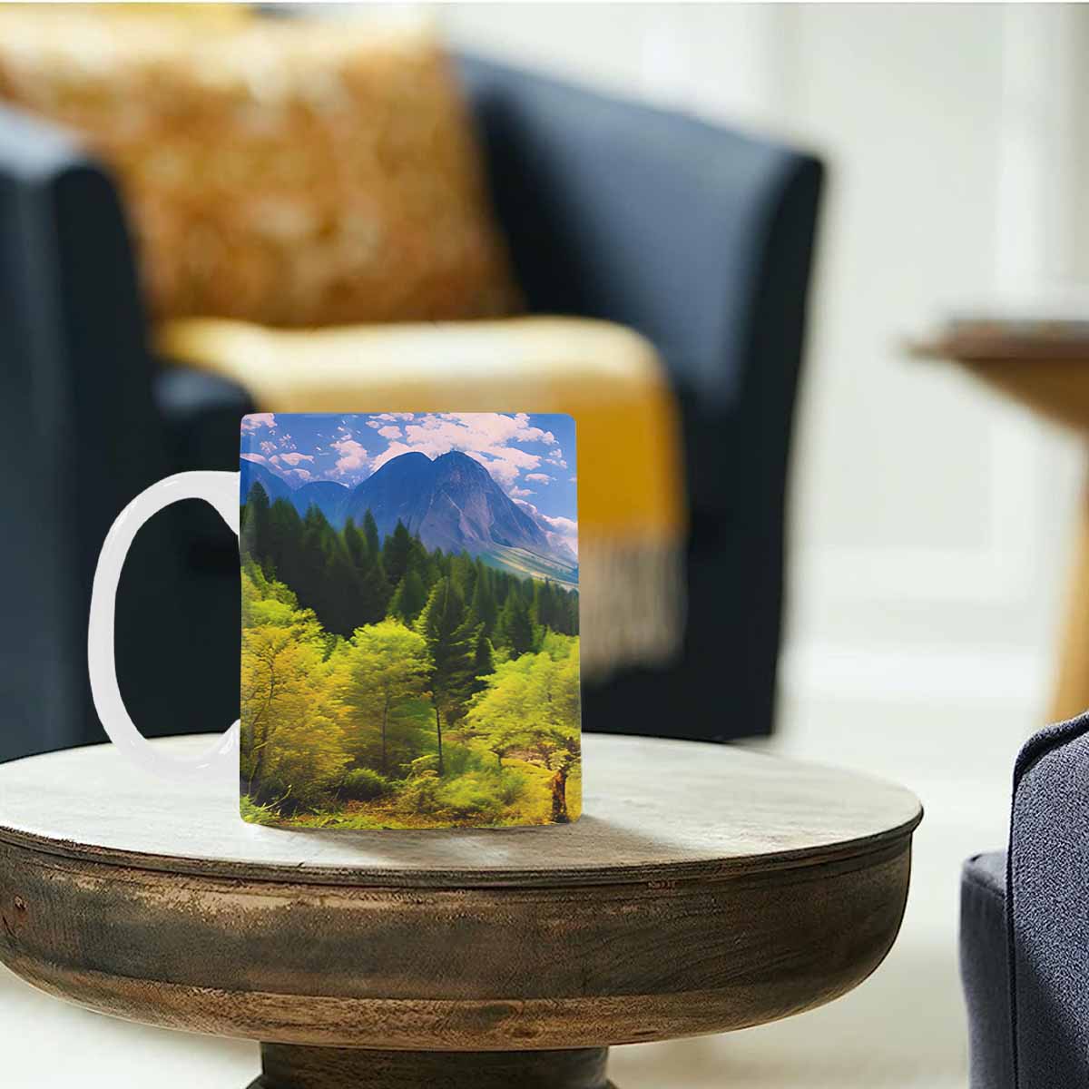 Rivers & Mountains Landscape mugs, set 1 design 17 (1)