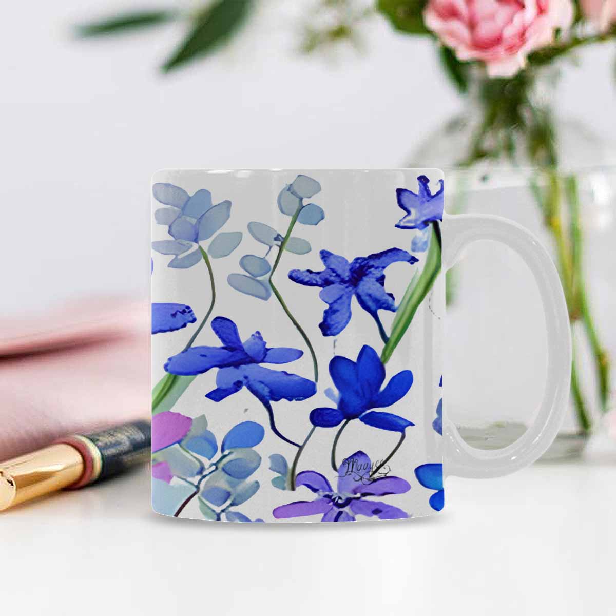 Quality Mug, coffee mug, tea cup, Bright florals, Set 1A, Design 17