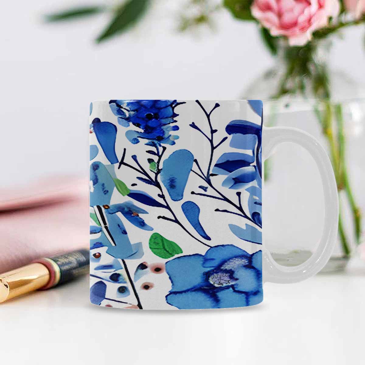 Quality Mug, coffee mug, tea cup, Bright florals, Set 1A, Design 32