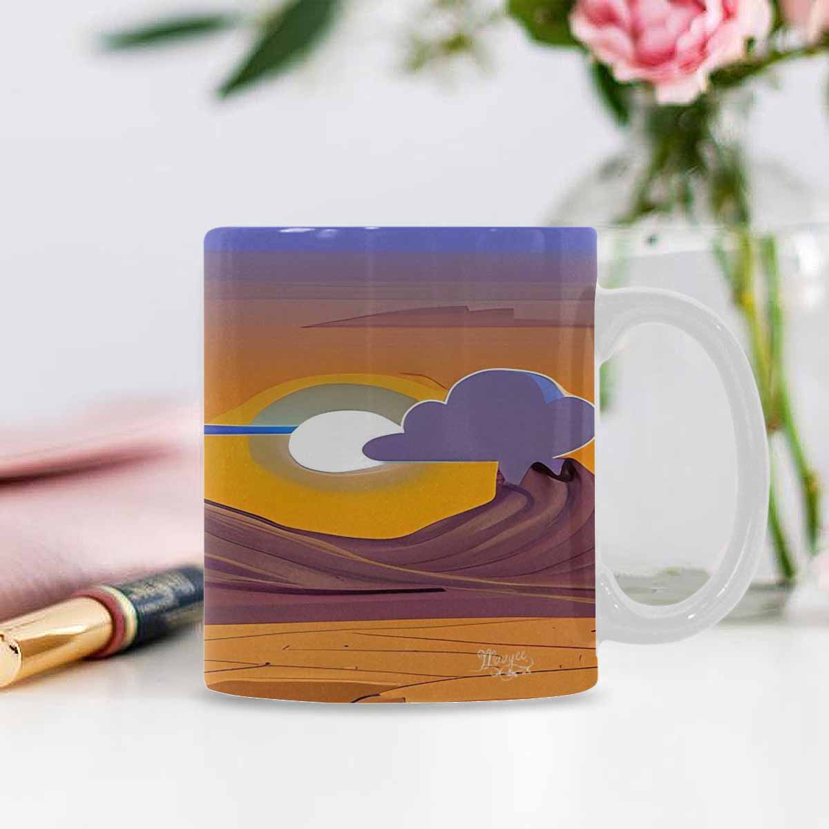 Coffee Mug, tea cup, desert scene, design 41